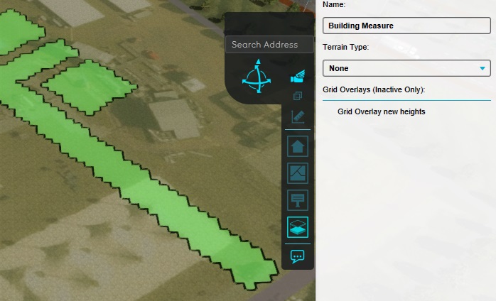 The Grid Overlay added in the list of GridSpatials of the Measure