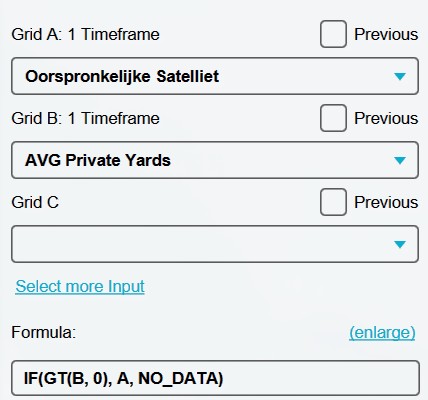 Combination layer settings, for excluding everything except private yards.