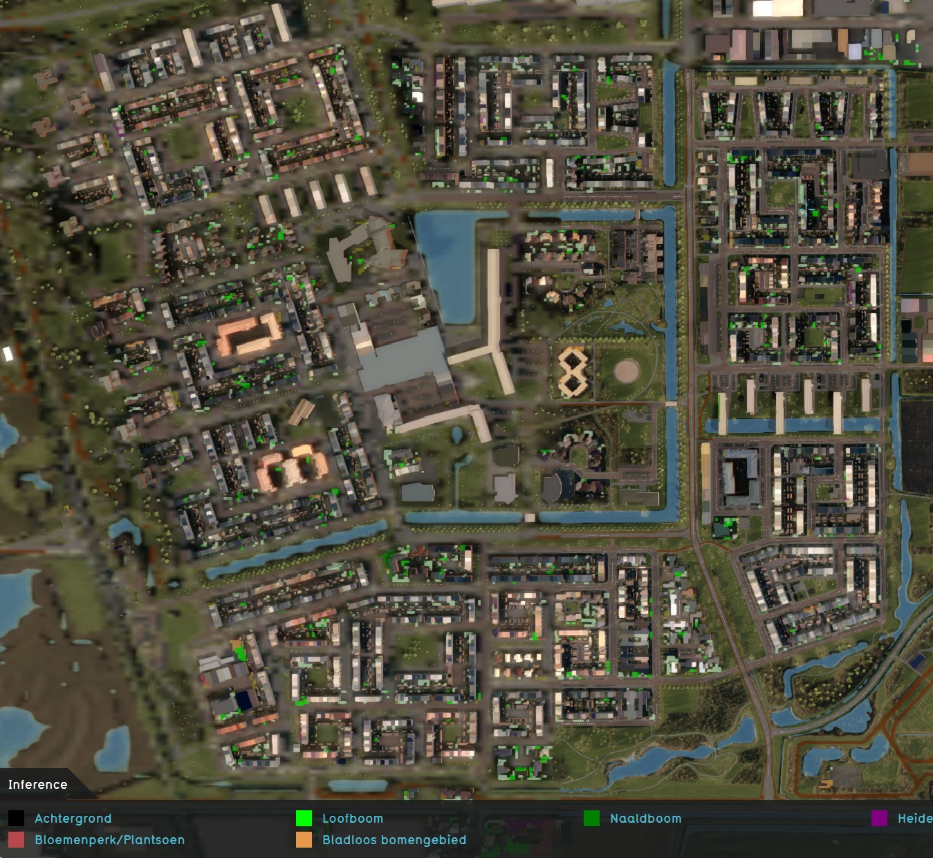 Inference overlay excluding everything but private yards.