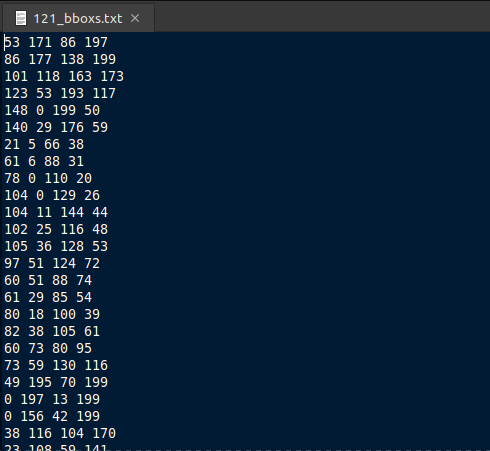 Bounding box coordinates