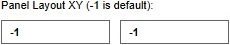 Input fields for the panel location.