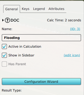A Configuration Wizard button in a Water Overlay's Detail Panel.