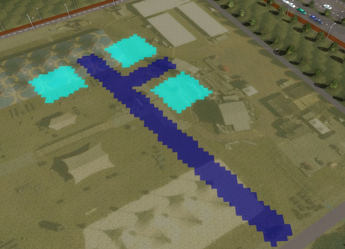 A Grid Overlay with height increases and height decreases defined