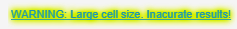Grid cell warning